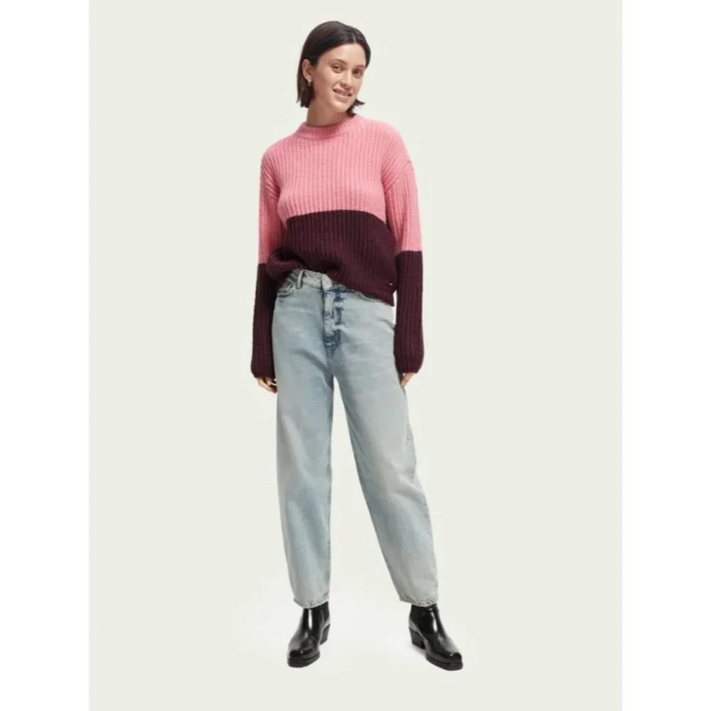 Scotch & Soda NWT Chunky Knit Color-blocked Sweater size XL